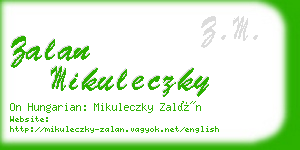 zalan mikuleczky business card